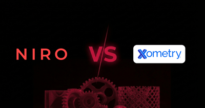 Comparison of industrial platforms Xometry and Protolabs with specialized service Niro3D