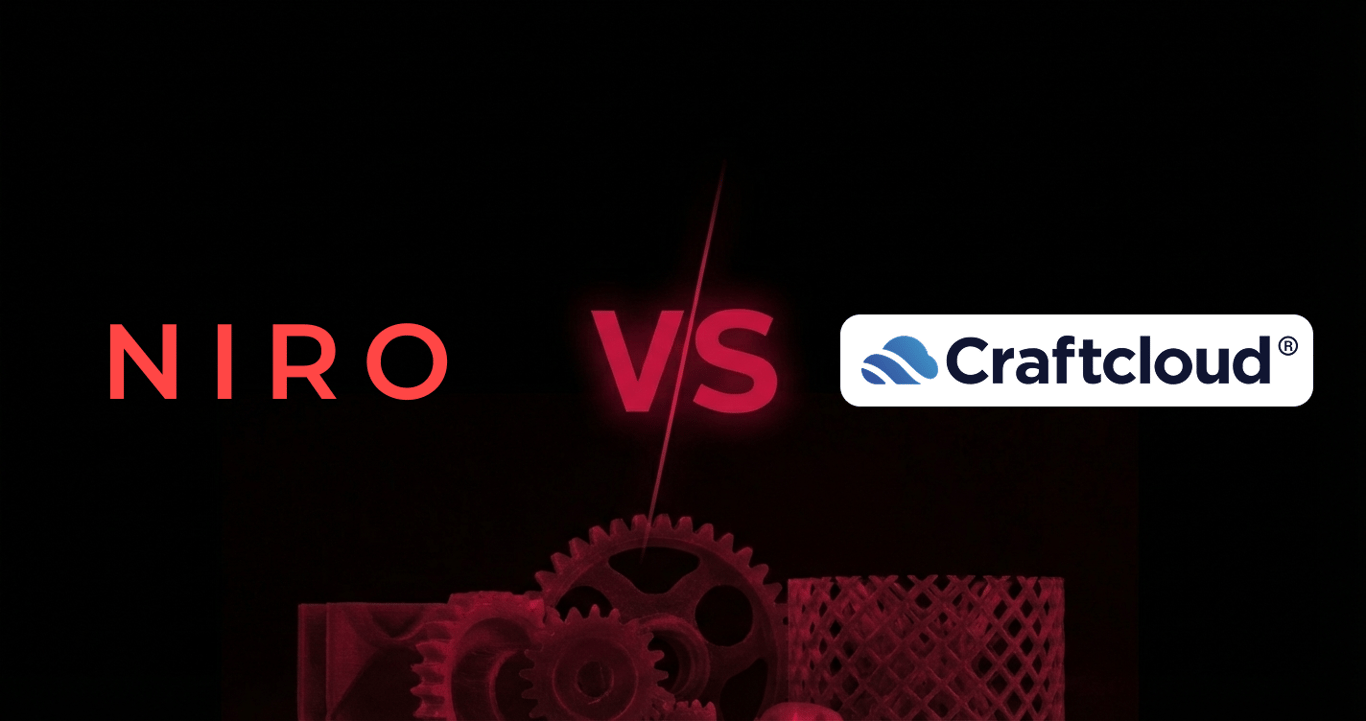 Srovnání přímého 3D tiskového servisu Niro3D a cenového agregátoru Craftcloud