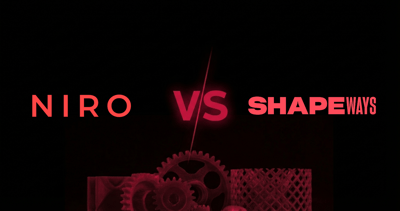 Comparison of Niro3D and Shapeways 3D printing services with examples of printed parts